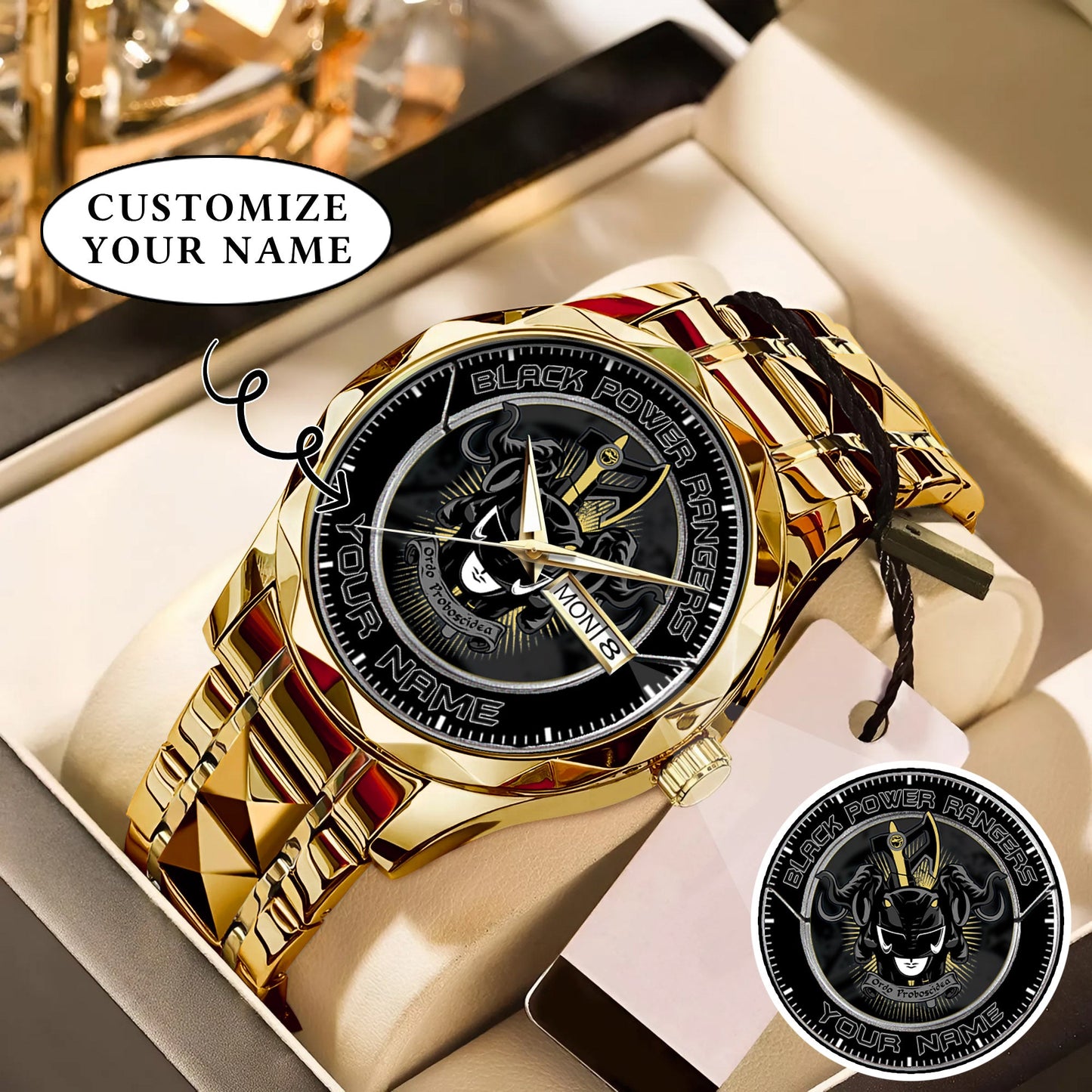 Mighty Morphin Power Rangers Mastodon Custom Name Watch
