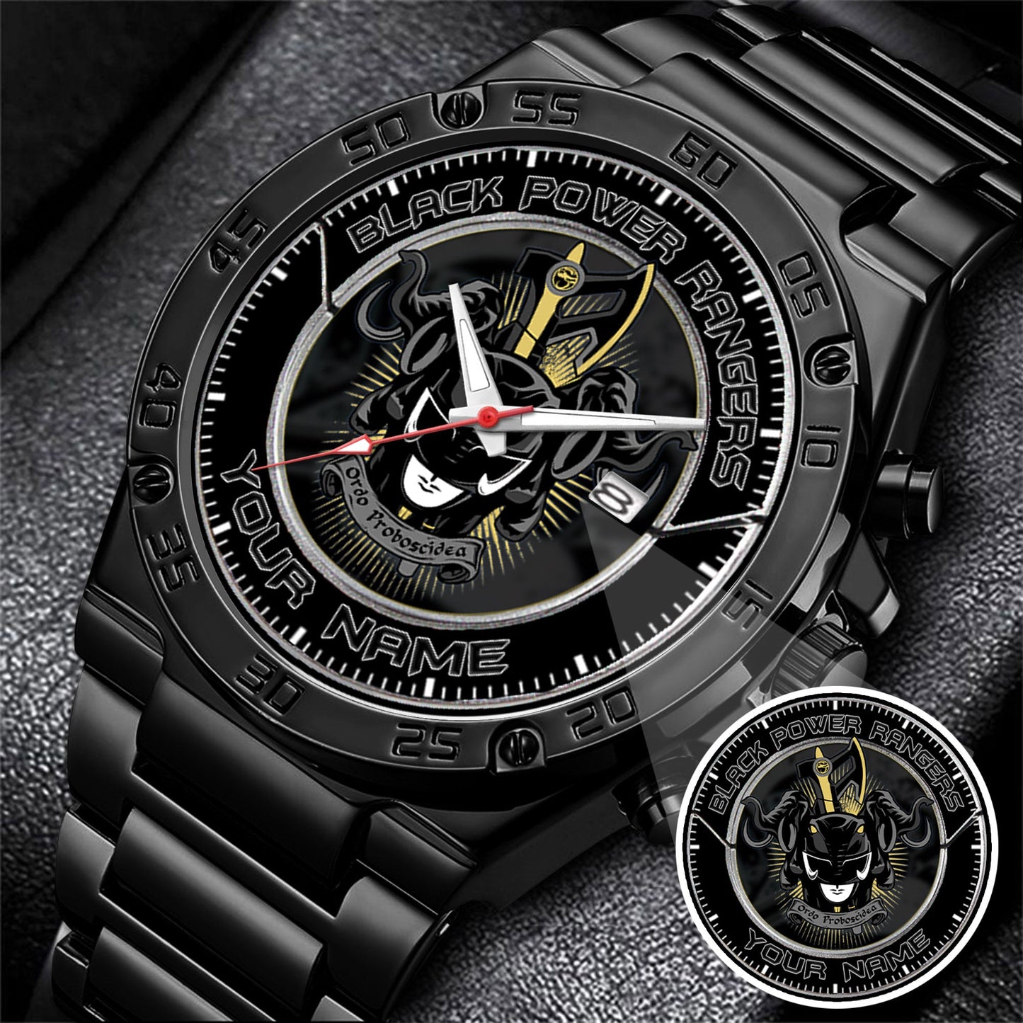 Mighty Morphin Power Rangers Mastodon Custom Name Watch