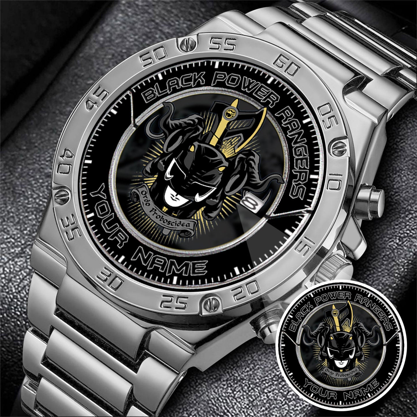 Mighty Morphin Power Rangers Mastodon Custom Name Watch