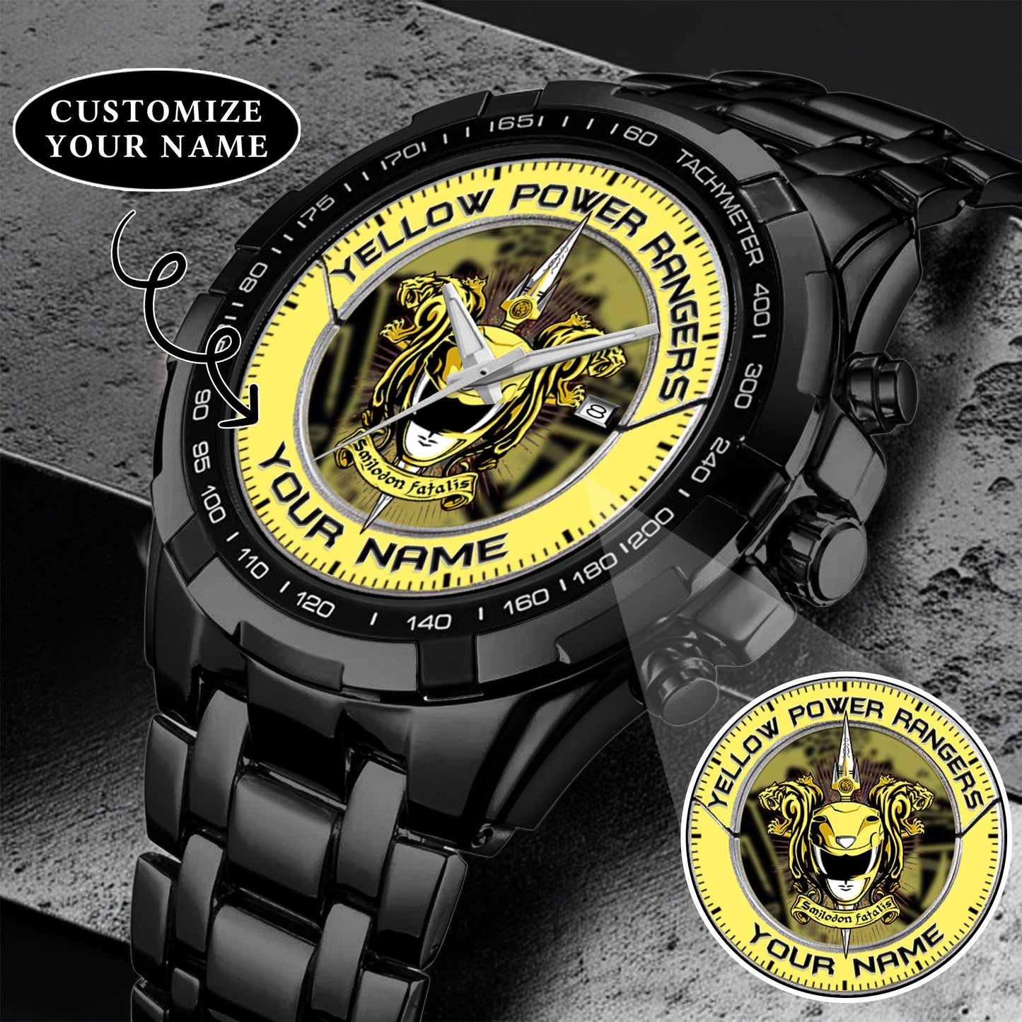Mighty Morphin Power Rangers SaberTooth Custom Name Watch