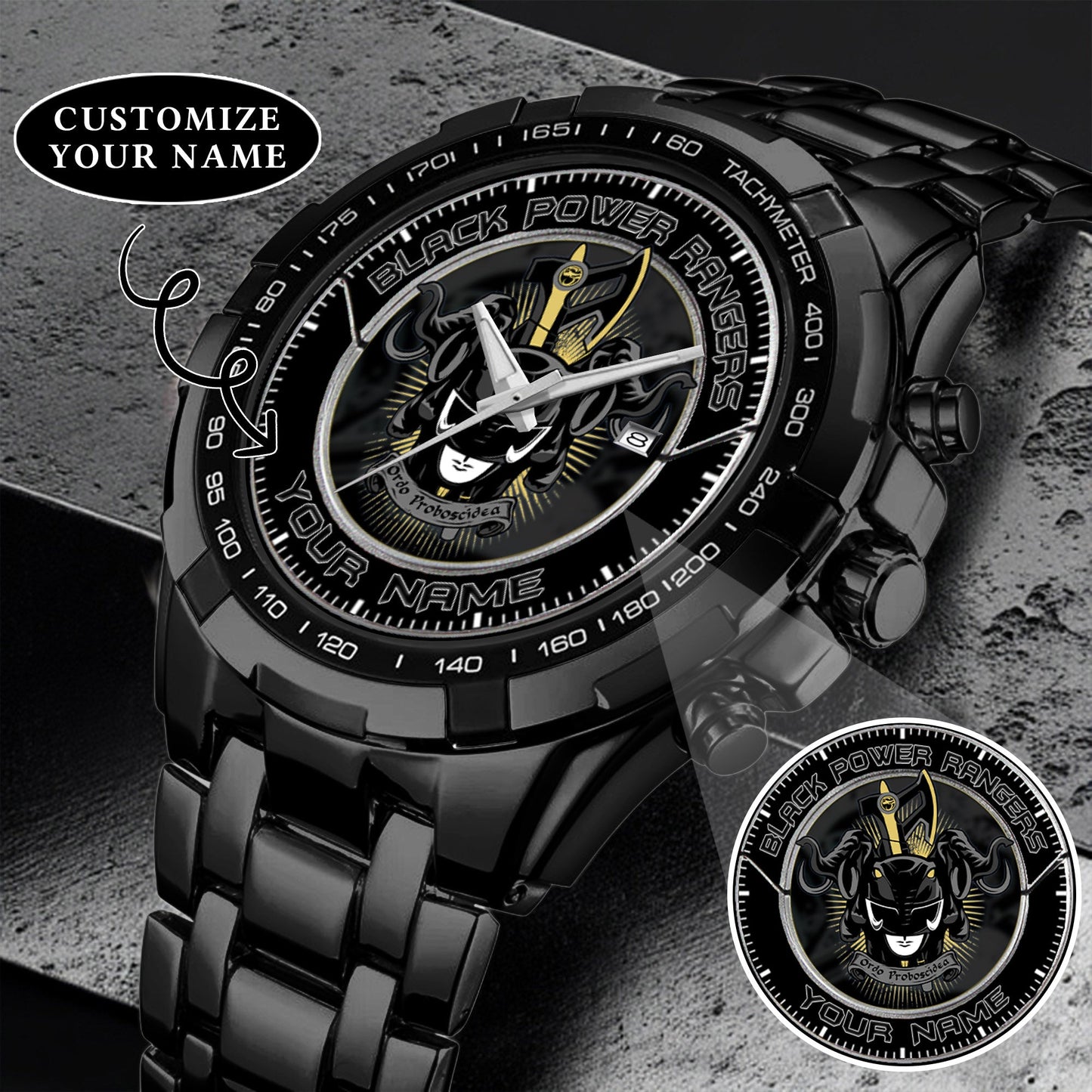 Mighty Morphin Power Rangers Mastodon Custom Name Watch