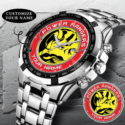 Mighty Morphin Power Rangers Triceratops Custom Name Watch